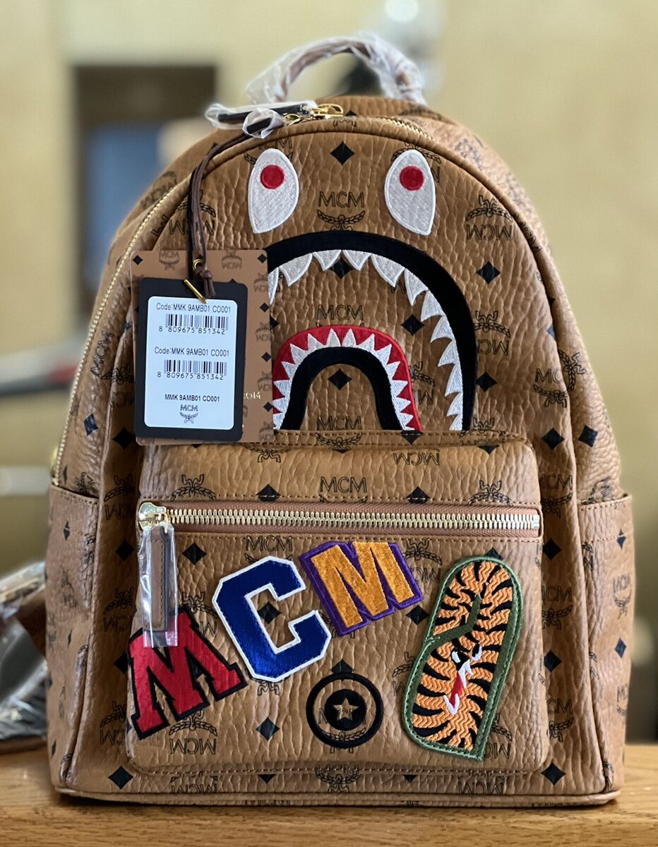 MCM BAPE SHARK STARK BACKPACK BRAND NEW VERY RARE TRUSTED MCM BAPE SHARK STARK BACKPACK BRAND NEW VERY RARE TRUSTED