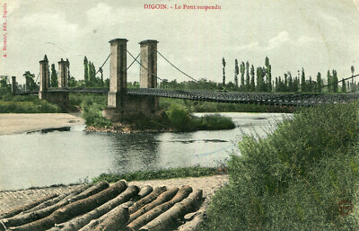 DIGOIN The Hanging Bridge Tree Trunks Felled on the Bank Card