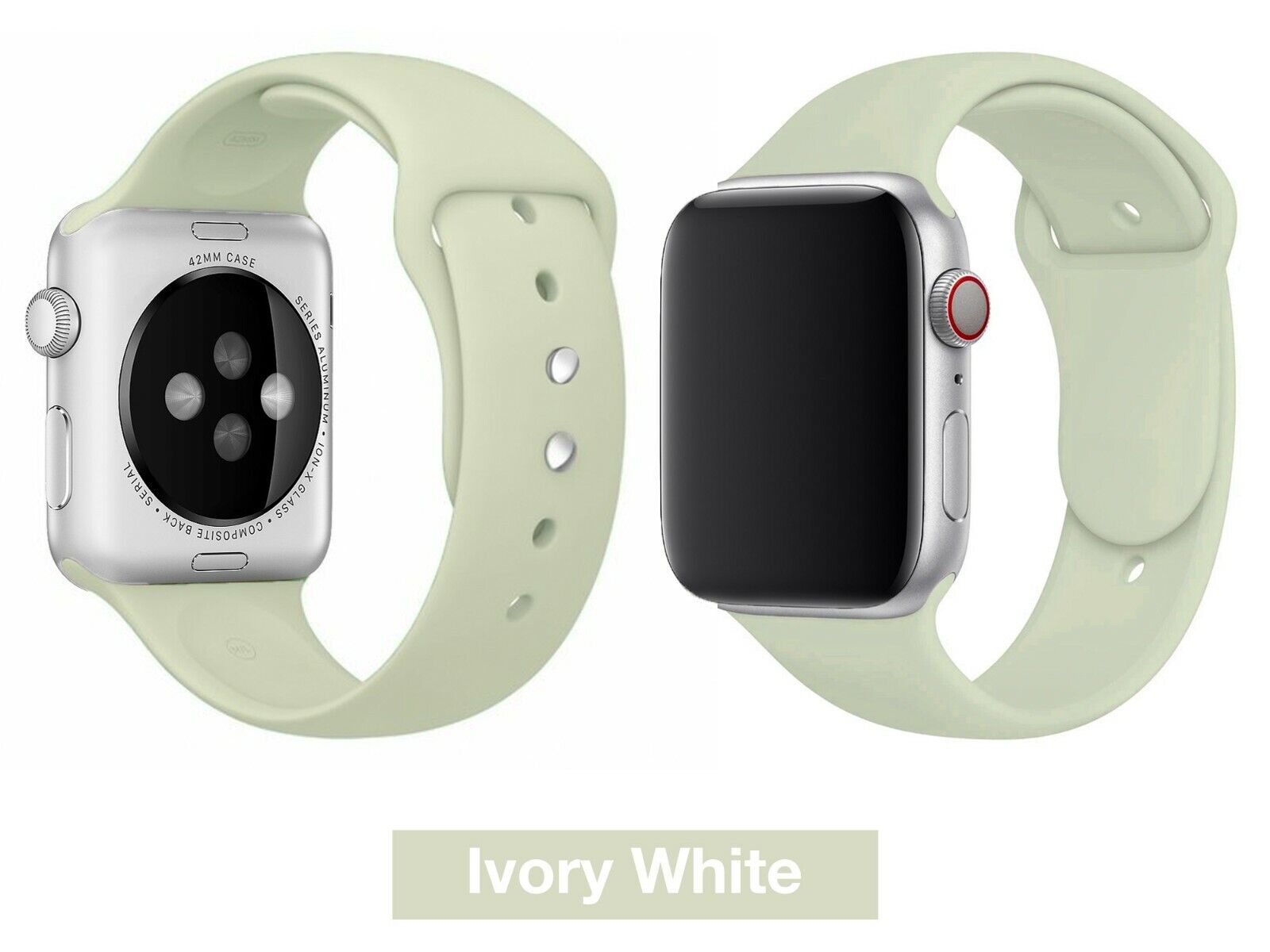 For Apple Watch Silicone Band Strap Series 9 8 7 6 5 4 3 SE 38 40 41 42 44 45 mm - Picture 39 of 65