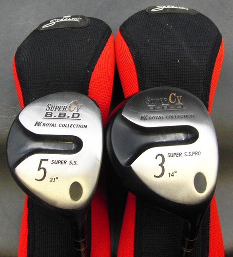 Set of 2 Royal Collection BBD 14° 3 & 21° 5 Woods Stiff/Regular Graphite Shafts - Picture 2 of 7