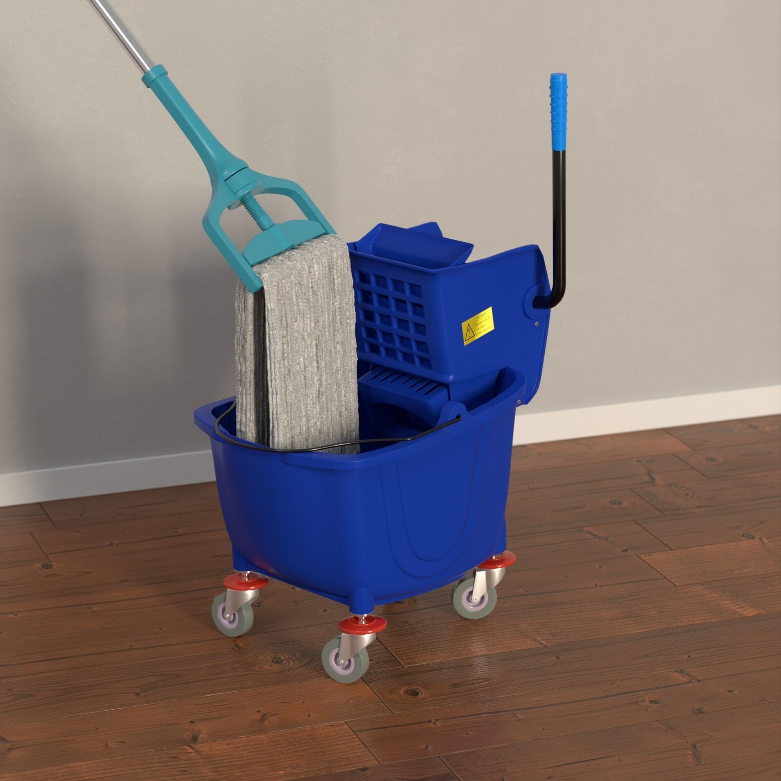 26 Qt Mop Bucket & Side Press Wringer Combo Blue