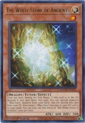 Yugioh - The White Stone of Ancients 1st Edition Rare NM - Free 