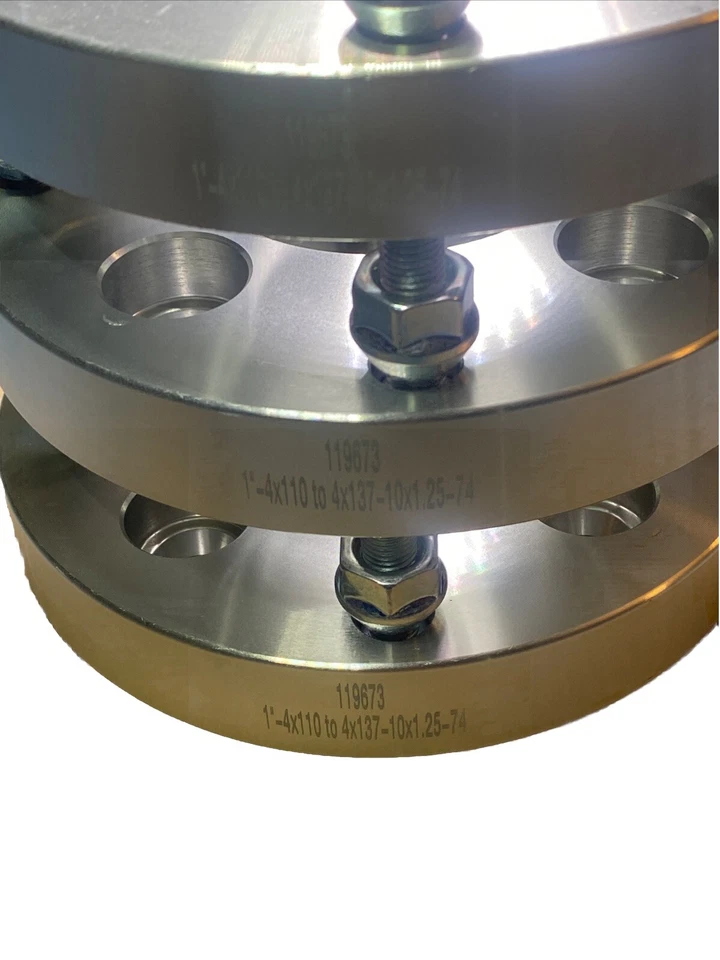 Adaptadores de rueda 3 piezas 1" 4x110 a 4x137 10x1,25-74 para Honda Foreman 450 FourTrax Foto 2 de 4