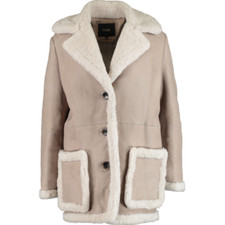 Maje Graham Sheepskin Mid-length Coat - Uk 12/eu 40 - £1910
