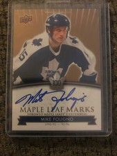 17/18 UD Toronto Maple Leafs Centennial Maple Leaf Marks #MLM-FO Mike Foligno
