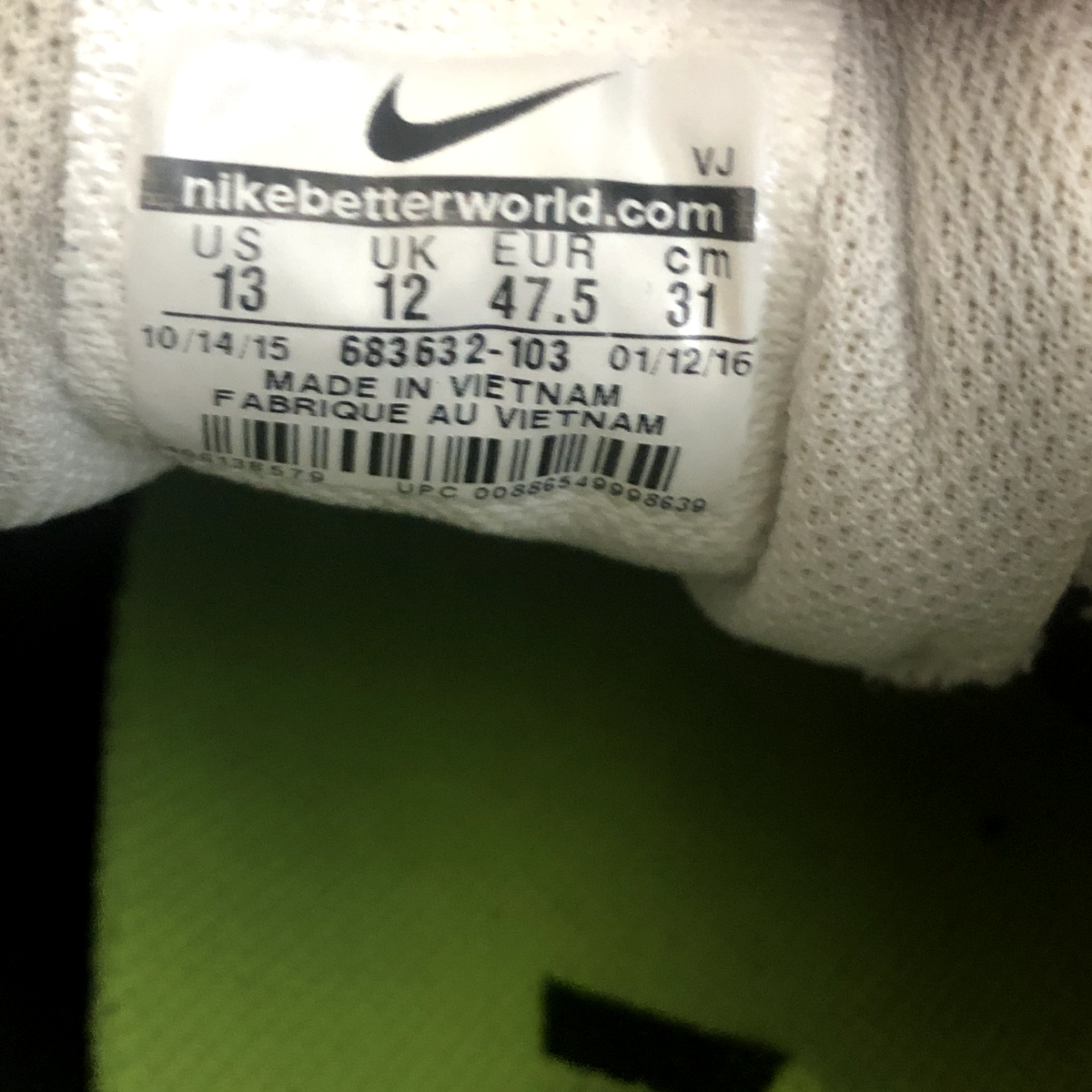Nike Air Max Tailwind 7 Running Sneakers Size 13 Black Gray Trainers 683632-103 Nike Air Max Tailwind 7 Men main image 3