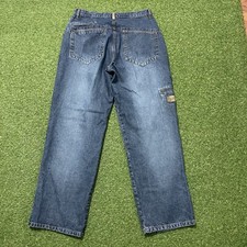 Vintage Bugle Boy Jeans Men's Size Tag 34x32 Medium Wash