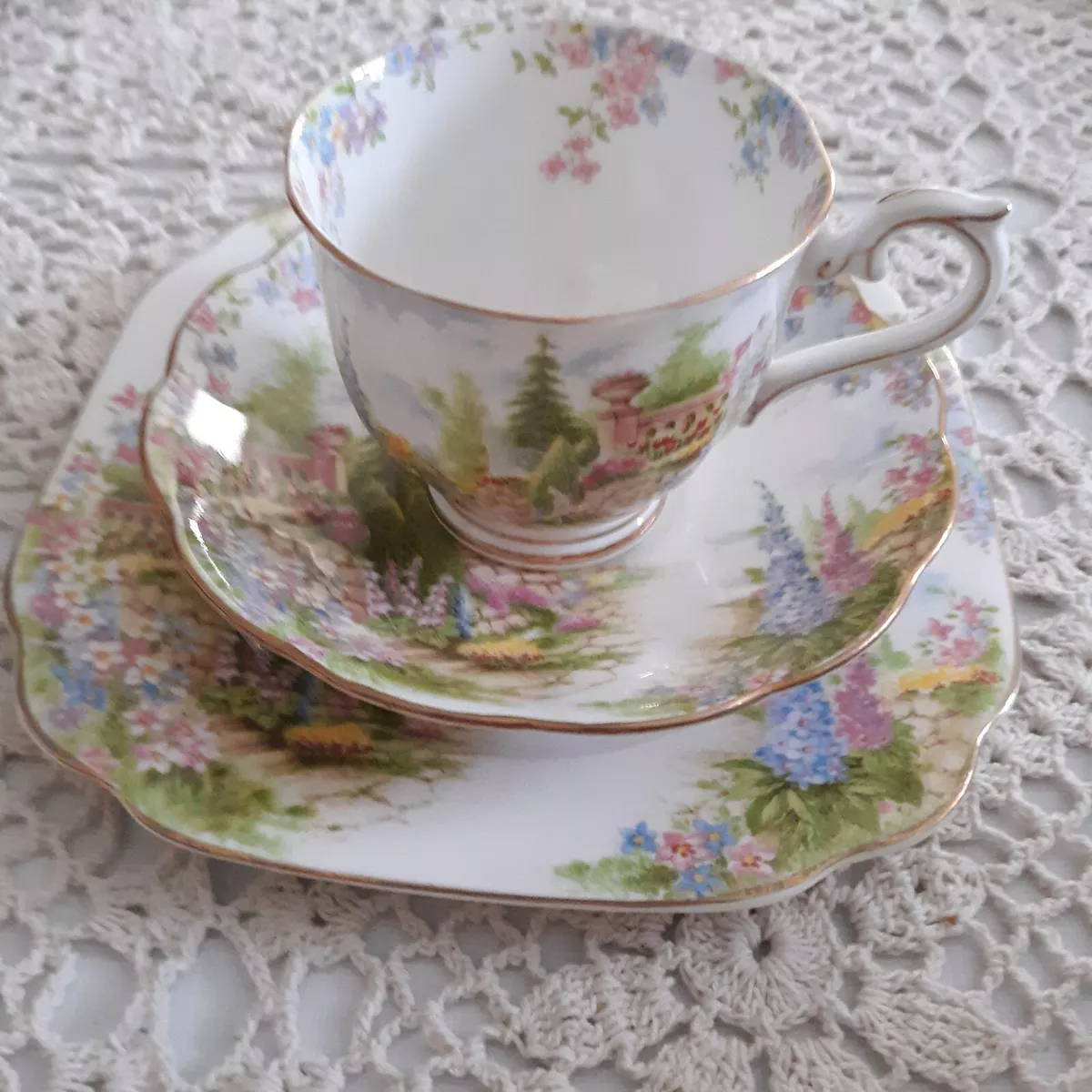 Royal Albert Kentish Rockery Tea Trio