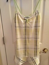 EUC Ladies 2P Dryfit Wimbledon Brand Green Plaid Dress Skirt, Sz. Petite, BIN