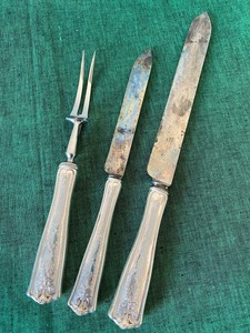 Tiffany & Co 1909 Sterling Silver WINTHROP 3 Pc Carving Set Free Shipping