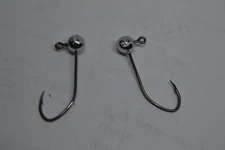 1/32 #4 BALL JIG HEAD NO COLLAR MUSTAD BLACK SICKLE HOOKS 100 CNT JIG TYING