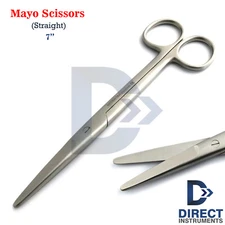 Medical Mayo Scissors Straight 7'' Blunt Surgical Operating Dissecting Suture CE