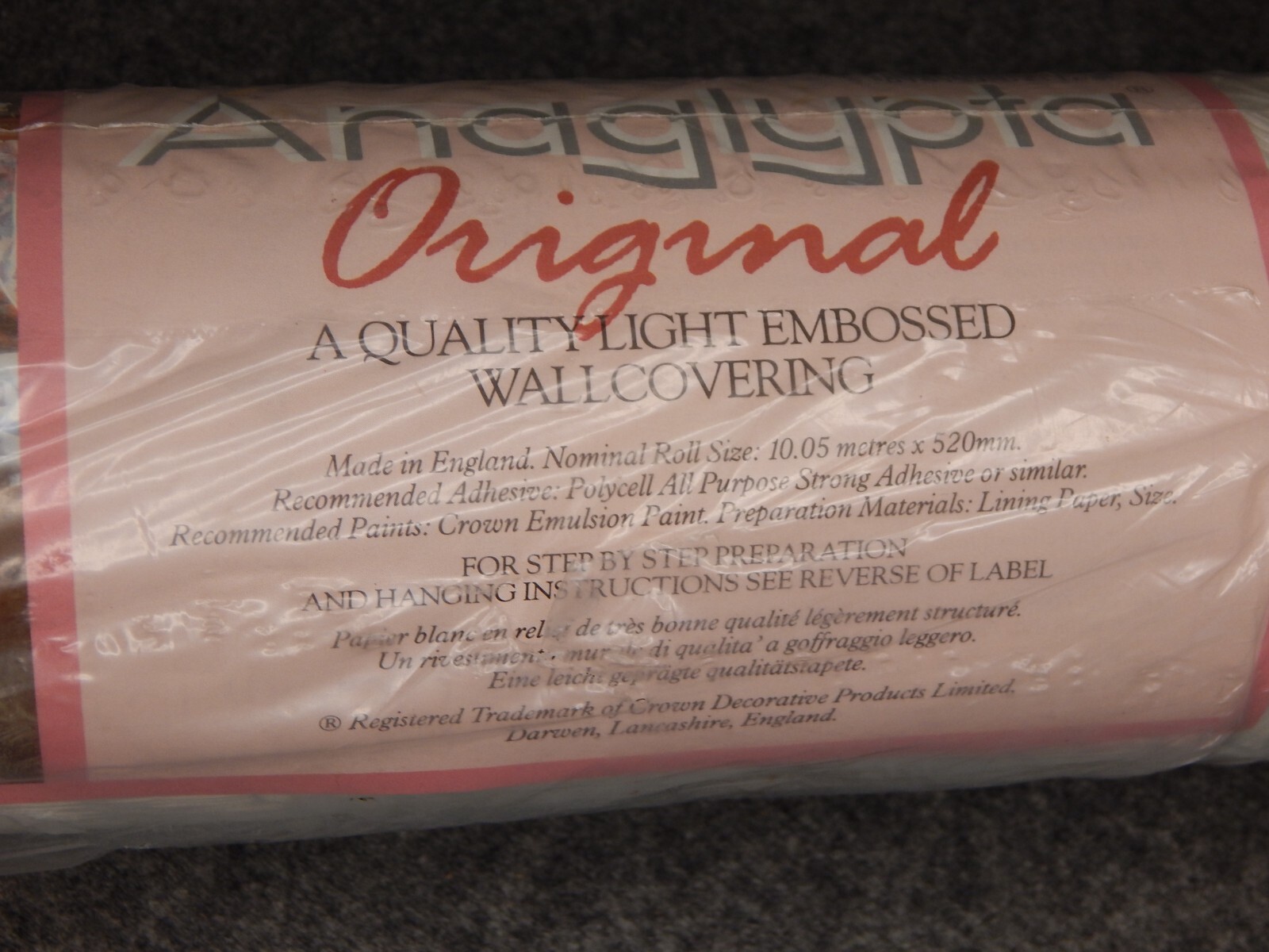 Anaglypta Original Westminster Wallpaper Paintable Duplex Embossed