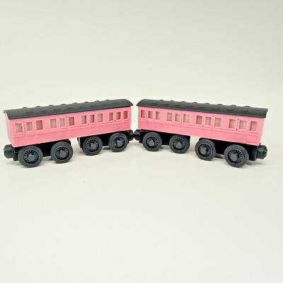 Wooden Railway Pink Passenger Coach Train Custom Made for Thomas & Friends Brio