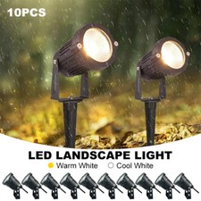 10X 12V 5W Landscape Spotlights Garden Outdoor Warm/Cool White LED Waterproof