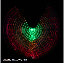 3 colors LED ISIS WINGS Performance Light Club Show Belly Dance Full Circle