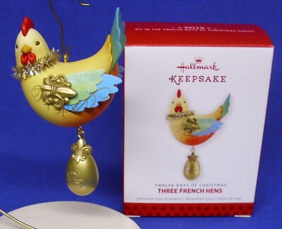 Hallmark Series Ornament Twelve Days of Christmas #3 2013 Three French Hens NIB