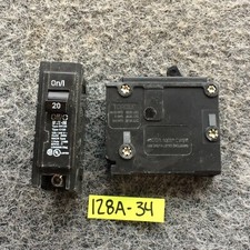 LOT OF 2 Cutler-Hammer BR BR120 1 POLE 20 AMP CIRCUIT BREAKER 1 Year Warranty
