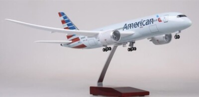 1:130 43CM American BOEING 787 Passenger Airplane Landing Gear Resin Plane Model