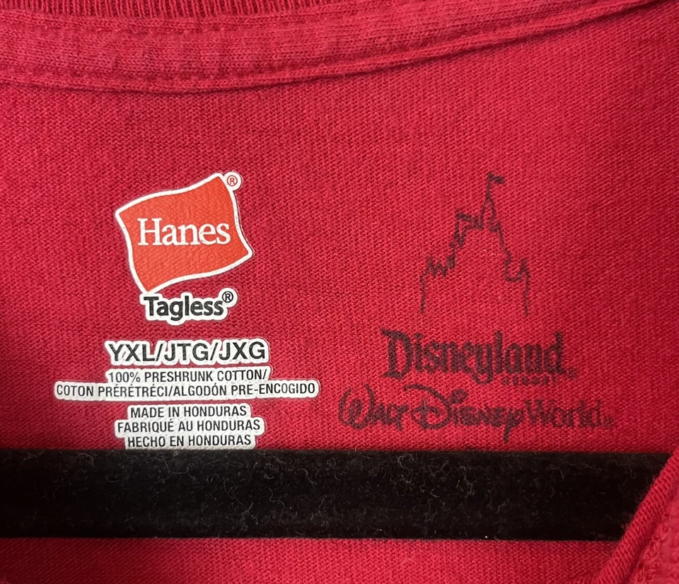 Молодежная футболка Disneyland Resort YXL красно-белая с длинным рукавом Mickey Mouse Disney - Изображение 2 из 4