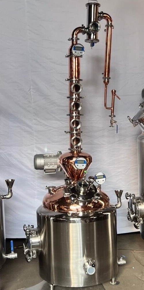 26 Gallon 100L Copper Head Boiler 4" Copper Flute Column Still With Controller