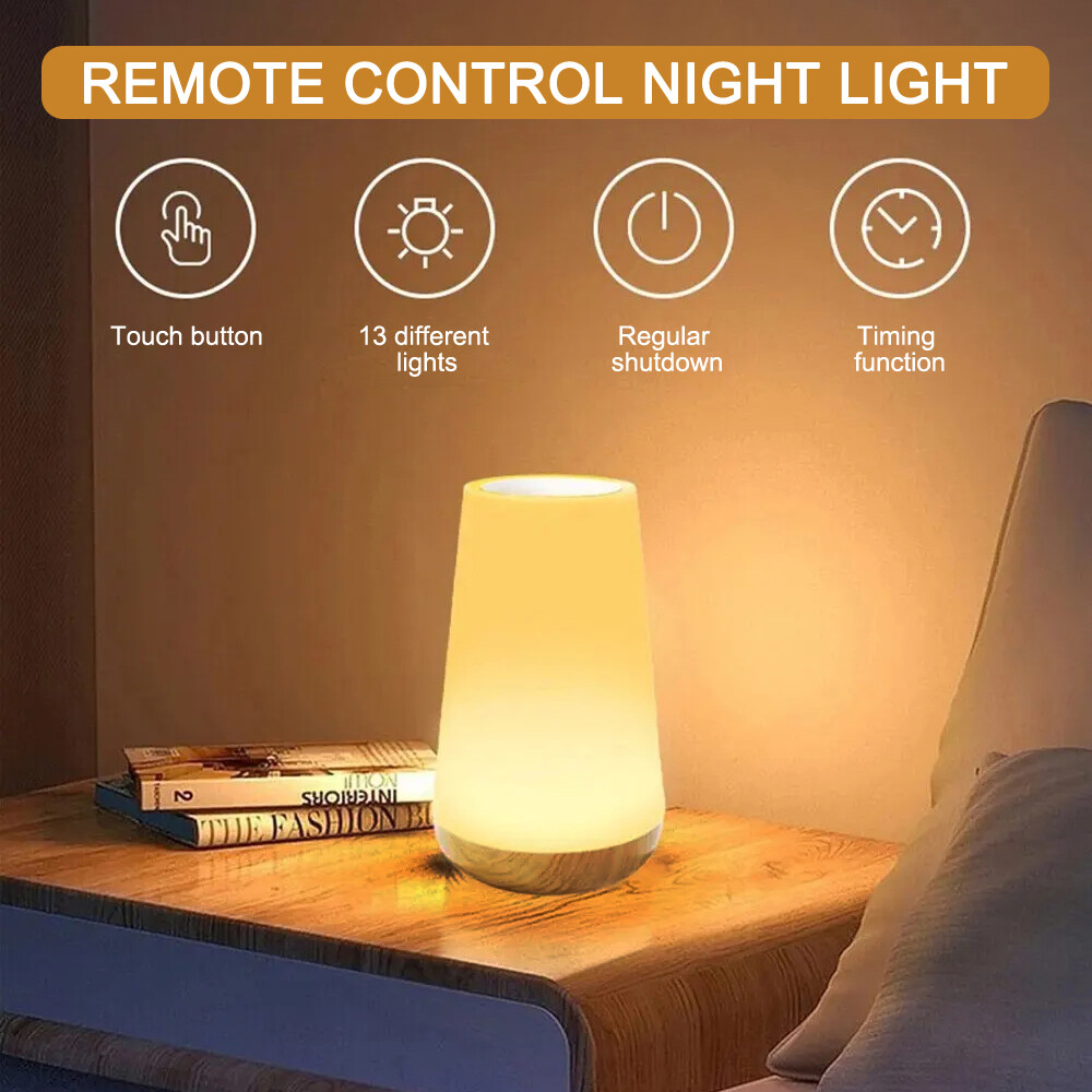 Dimmable LED Table Lamp Touch Sensor Night Lights Desk Atmosphere Bedside Lamps