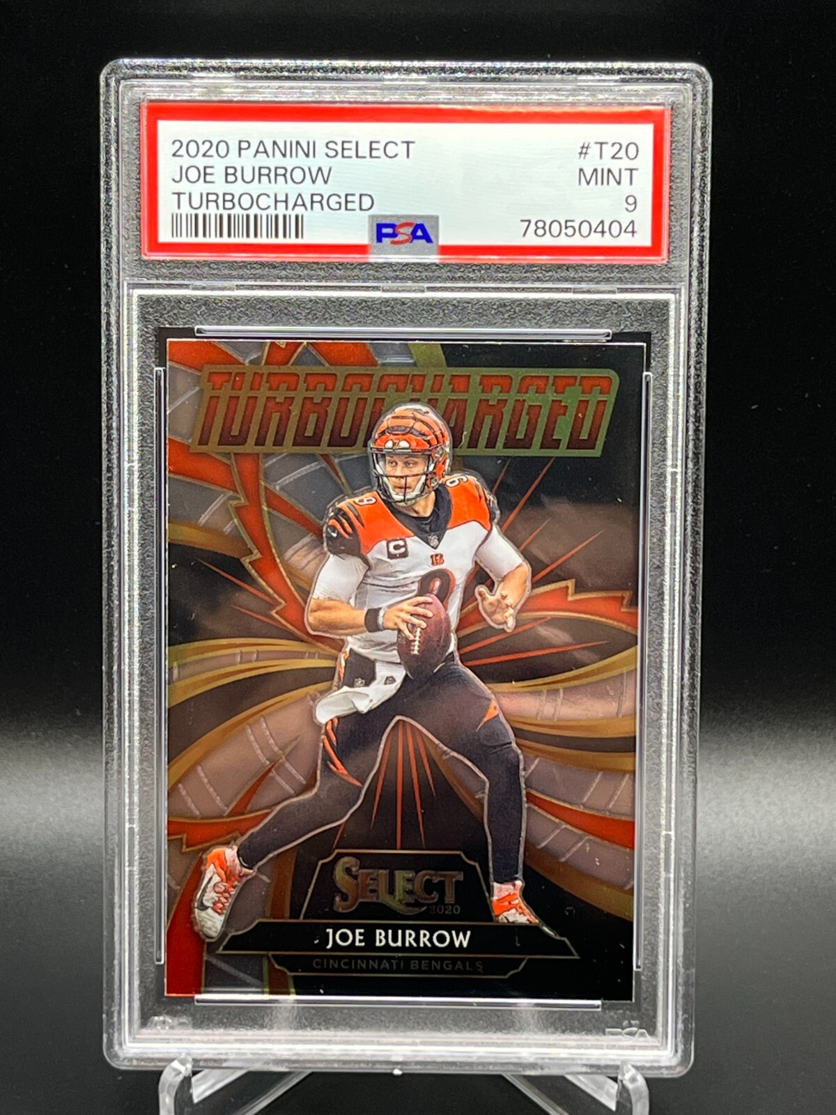 2020 Panini Select Turbocharged #T20 Joe Burrow Bengals Rookie RC PSA 9