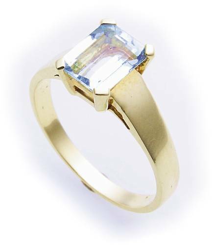 Anello Donna Vero Topazio Blu Taglio Ovale Con Aureola Di Zirconi - Argento 925