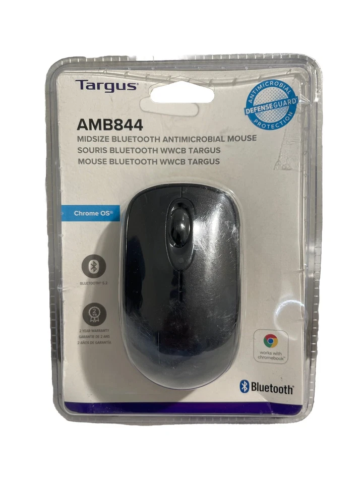 New Targus Mouse AMB844 Multi-Device Compact Bluetooth 5.2 AntiMicrobial Black - Image 4 of 4