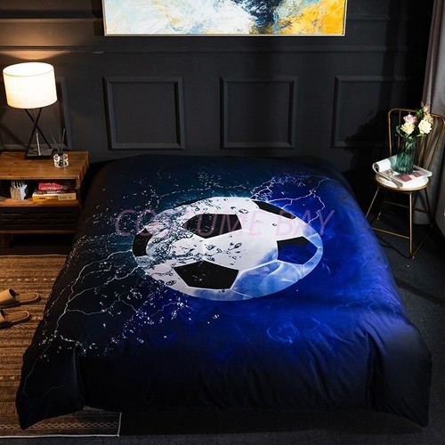 3D Print Soccer Ball Basketball Sports Boys Kids Doona Bed Duvet Quilt Cover Set - Bild 4 von 66