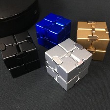 Fidget Slider Metal Infinity Cube Fidget Spinners EDC Desk Toys Adult Gifts