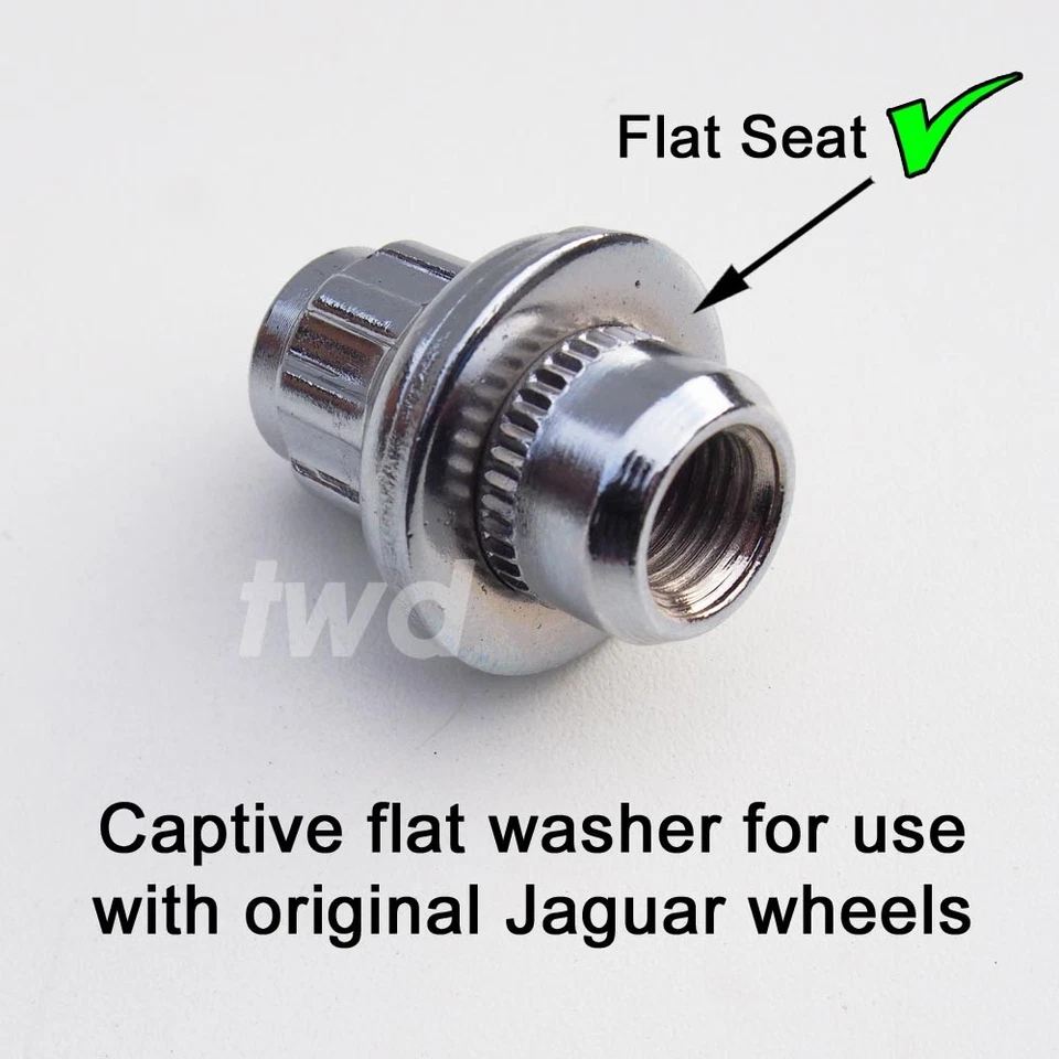 4x TUERCAS DE BLOQUEO DE RUEDA DE ALEACIÓN - JAGUAR XK XKR S (2006+) Cerraduras cromadas Jag [0lb] Foto 2 de 4