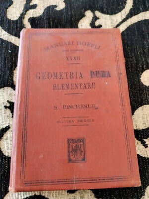 Hoepli Handbücher Reine Elementargeometrie von Prof. Pincherle Jahrgang 1910 sc115