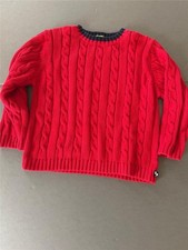 Spotted Frog Red Cable Knit Holiday Sweater Worn Once Size 6