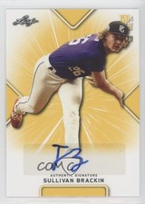 2021 Leaf Perfect Game National Showcase Yellow /20 Sullivan Brackin Auto 0b2