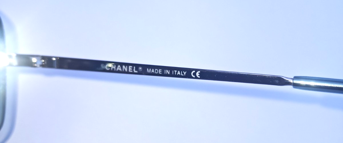 Vintage Chanel teal blue gradient 4017 D c 124-57 120 mm rimless