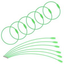 22Pcs Wire Keychain Cable 6 Inch Metal Wire Key Ring Loop Light Green