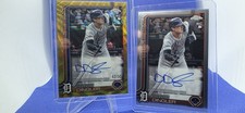 2025 Topps Chrome Dillon Dingler Gold Wave Refractor Auto # 42/50 and base auto