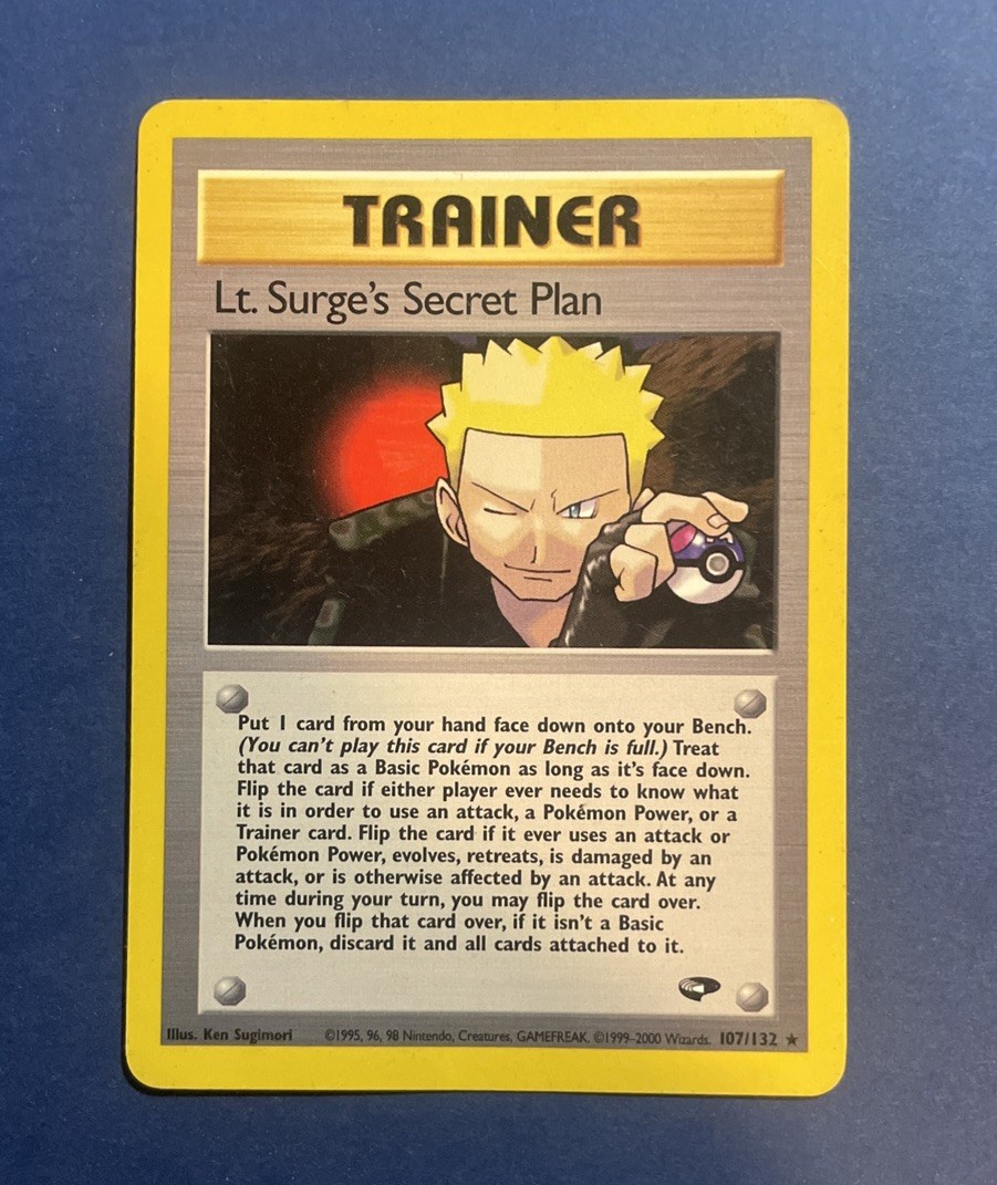 Lt. Surge's Secret Plan 107/132 Gym Challenge Pokémon Trainer Rare Near Mint