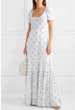 Loveshackfancy Ryan Victorian Maxi Dress in Blue White Floral size 4 $795
