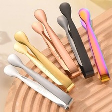 ICE TONGS STAINLESS STEEL ICE CUBES SUGAR CUBES BUFFET BAR LEMON SLICES