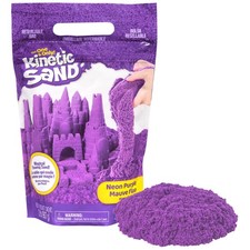 , 2lbs Purple Play Sand, Moldable Sensory Toys for Kids, Resealable Bag Pack...