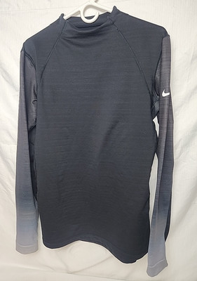 Nike Pro Hyperwarm Black Ombré Women s XL Shirt Large Mock Neck Base Layer