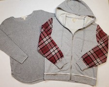 Michael Kors Bundle Womens Size Small Long Sleeves 2 Piece Lot Gray