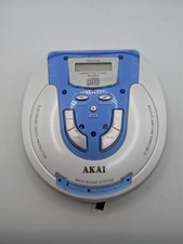 Akai Portable CD Player Blue/White Model PD-X2210   Tested  Working