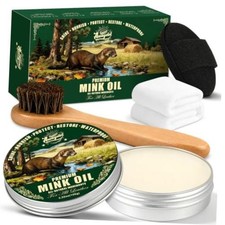 4-in-1 Mink Oil Leather Conditioner and Cleaner 3.52 oz - Premium Waterproof