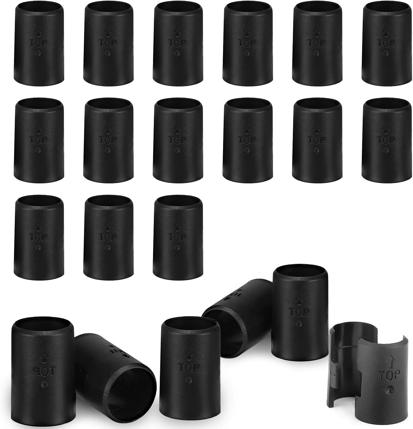 30 Pack Black Wire Shelf Clips 1 Inch (15 Pairs)
