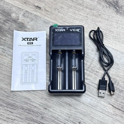 XTAR VC2 USB Li-ion Battery Charger LCD Display for 18650 26650 10440 IMR