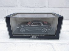 Miniature Car 1/43 Norev Bentley Continental GT 2018 Black Beluga Black Dealer L