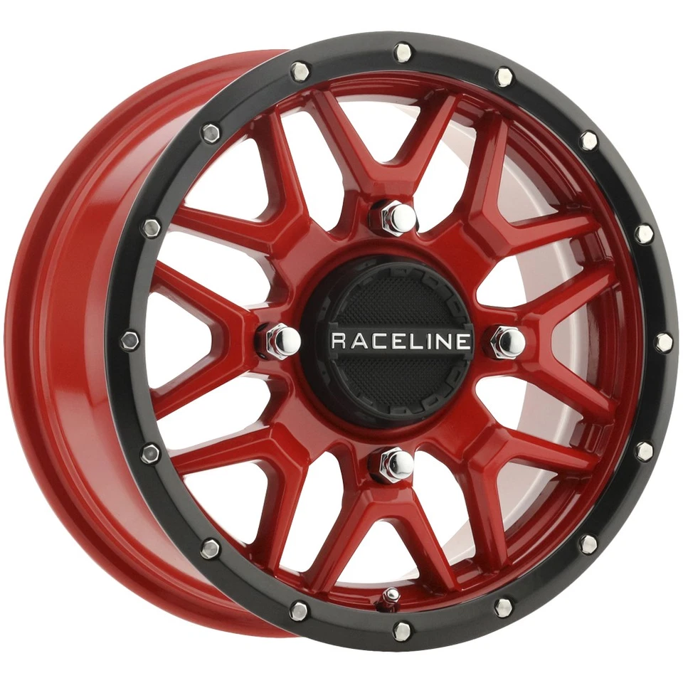(Set of 5) Raceline UTV A94R Krank 14x7 4x110 +10mm Red Wheels Rims 14" Inch - Изображение 2 из 4